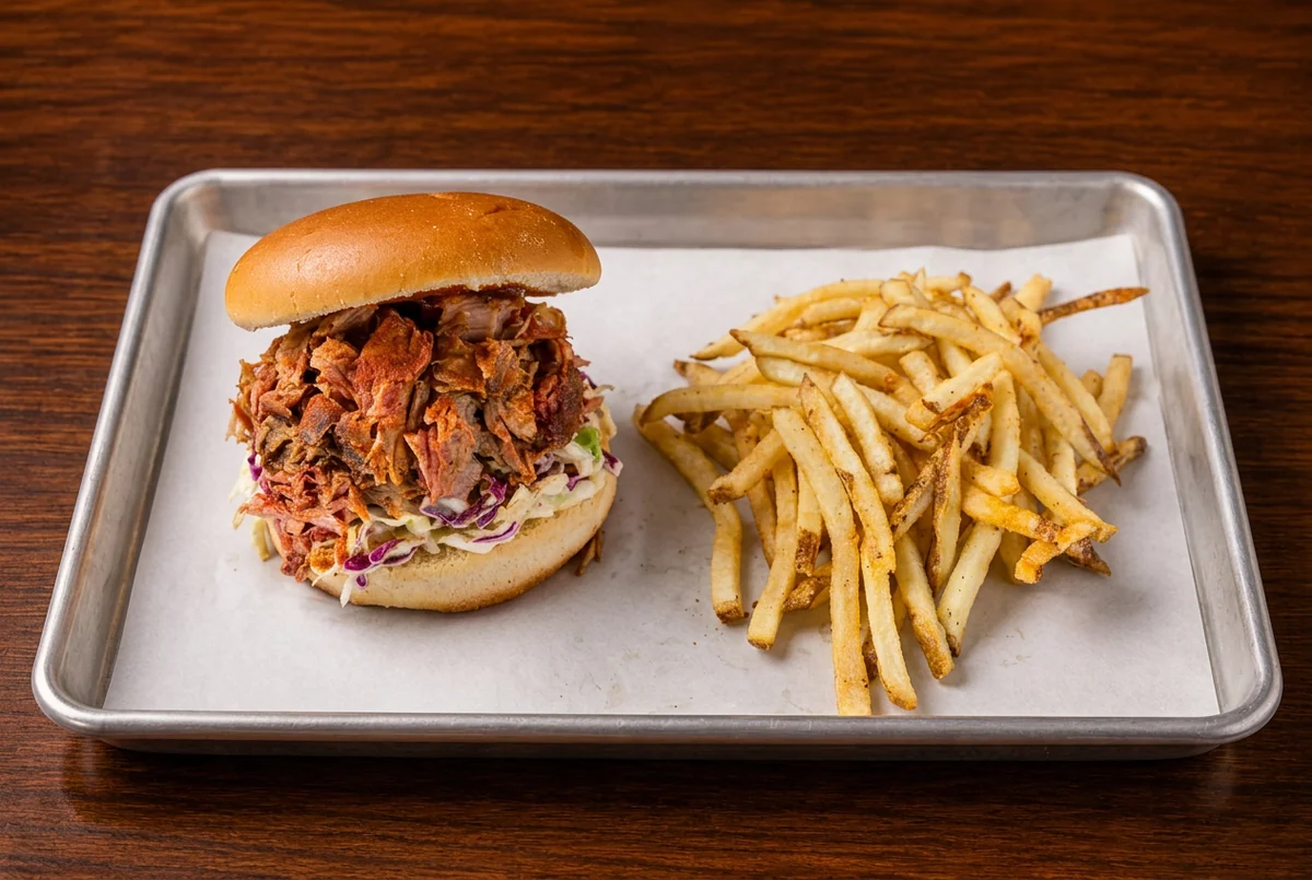 Smoking Pig BBQ Pulled Pork Sammy