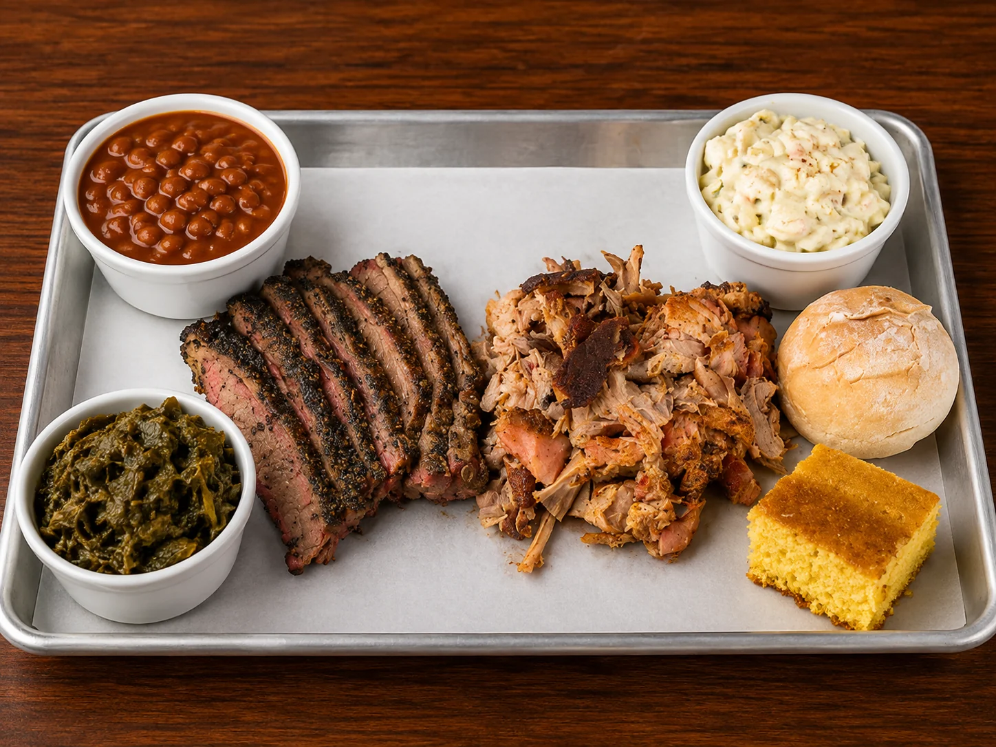 Smoking Pig BBQ two meat meal selection